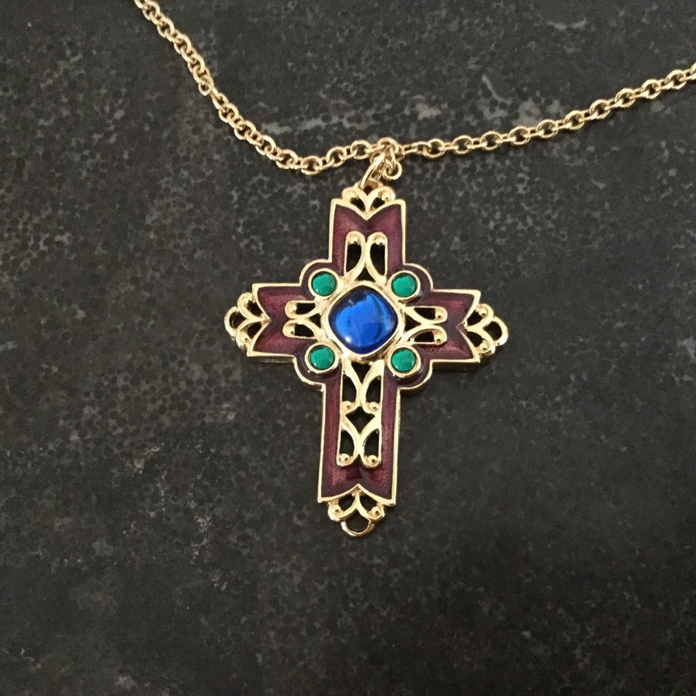 Vintage Avon Jewel Cross